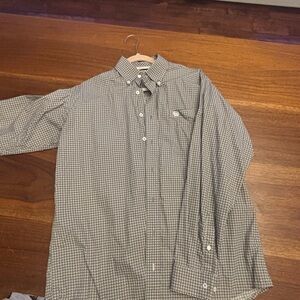 Cinch Men's Black and White Patterned Shirt